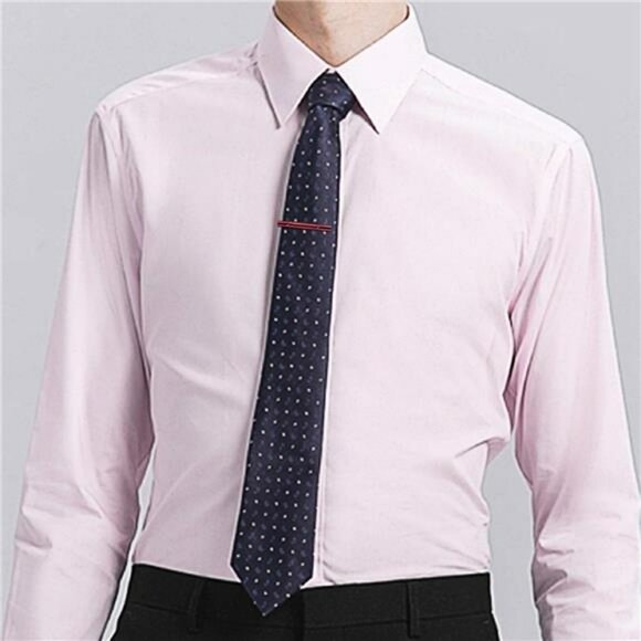 Mens Tie Clip Set Black Silver Bar Clips Wedding Business Formal Accessories - Picture 3 of 7